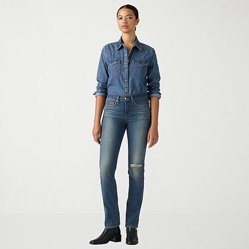 Levi's Women's Mid Rise 314 Shaping Staight Jeans, 32, Blue