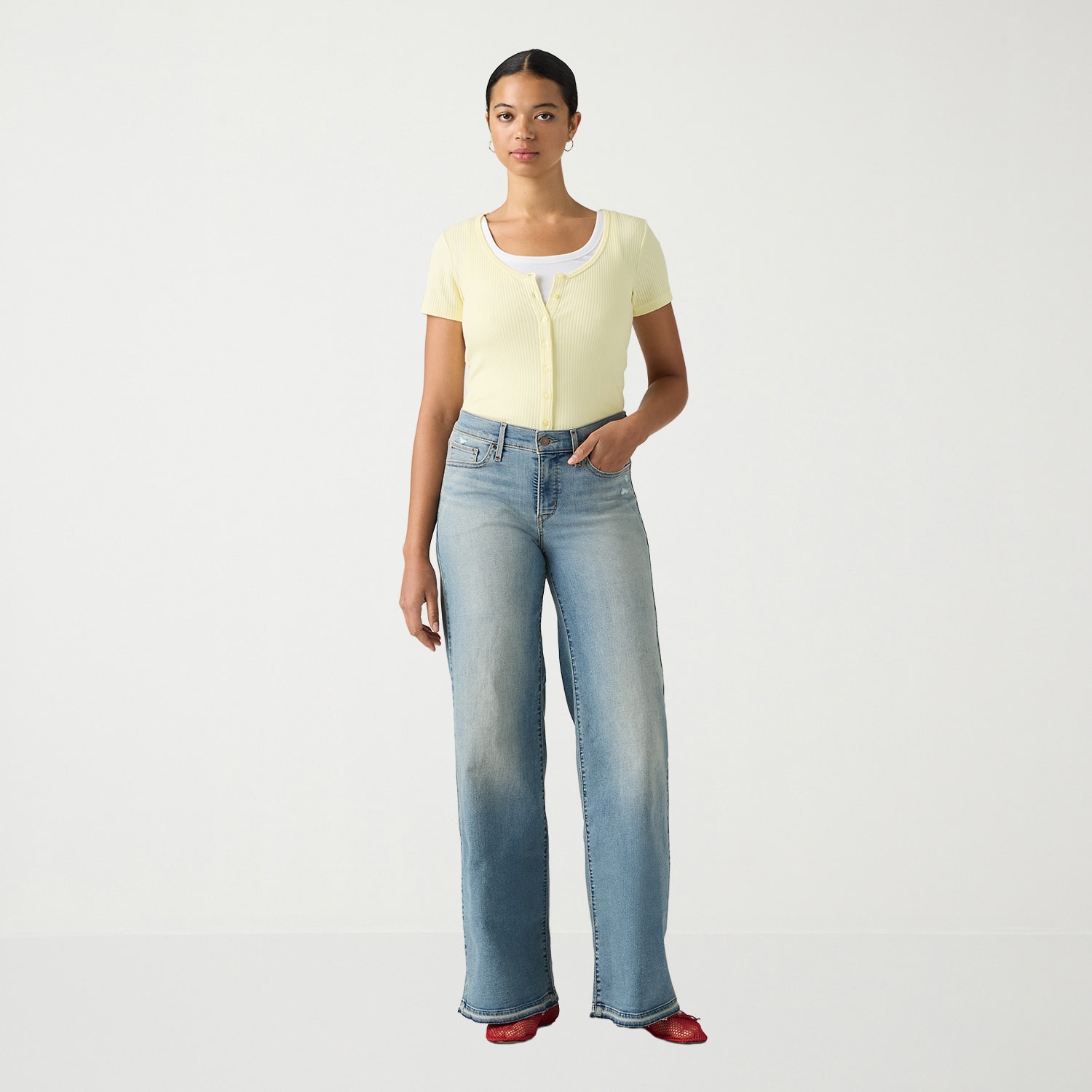 Levi's® Women’s Mid Rise 318 Shaping Wide Leg Jeans
