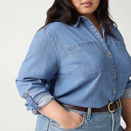 Levi's® Womens Crew Neck Long Sleeve Blouse