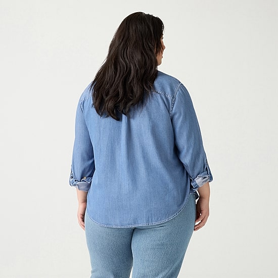 Levi's® Womens Crew Neck Long Sleeve Blouse
