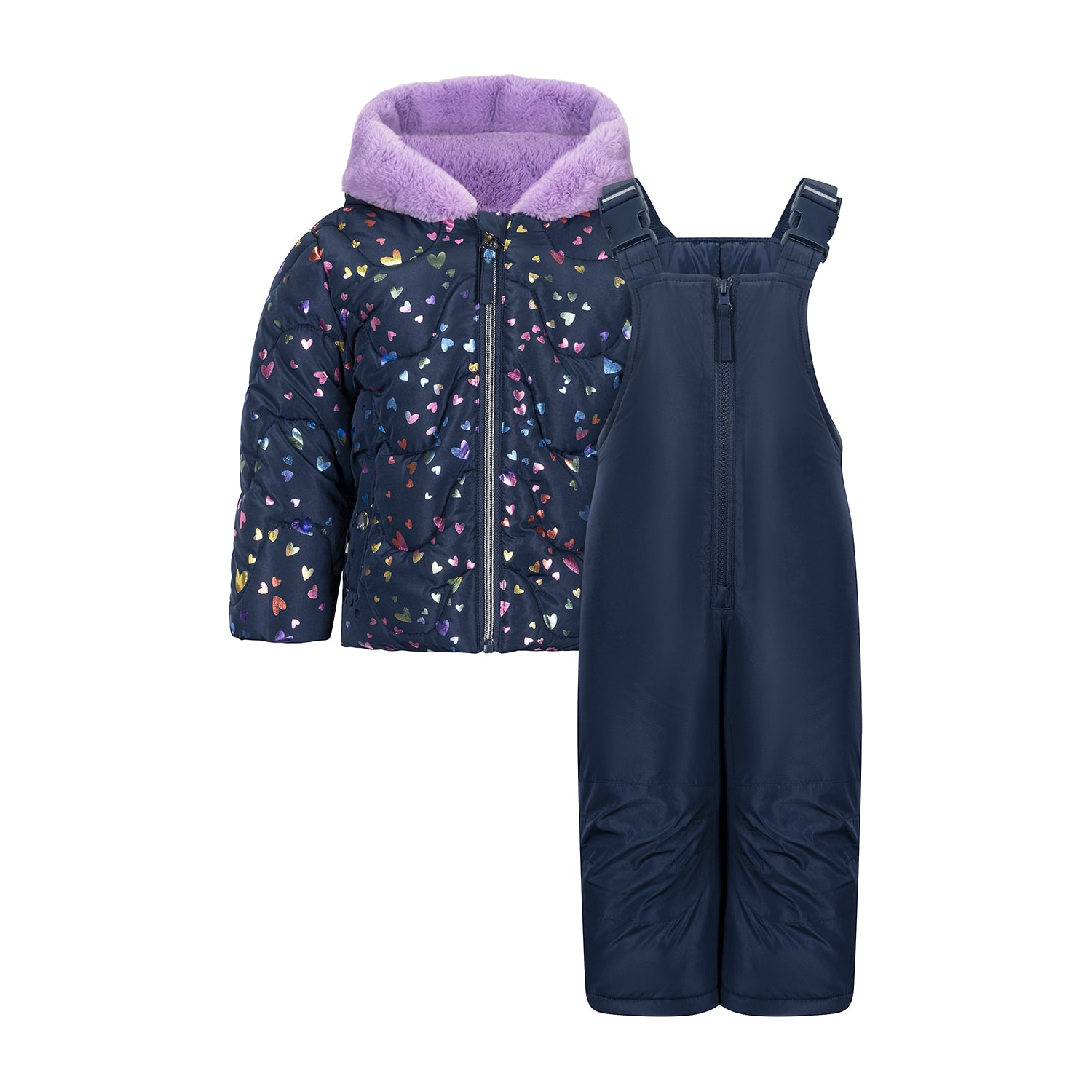 S Rothschild Girls Heavyweight Hearts Snow Suit