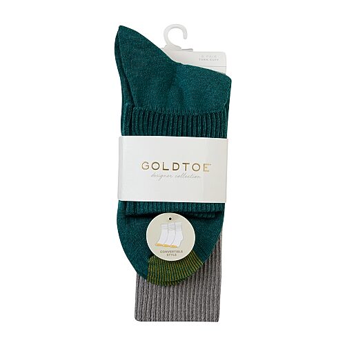 Gold Toe Womens 6 Pair Turncuff Socks In Green