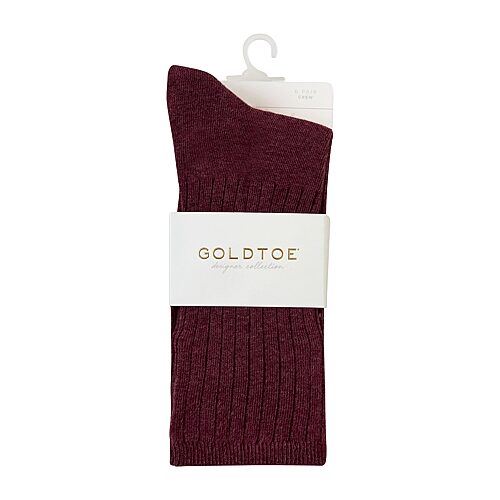 Gold Toe Womens 6 Pair Crew Socks In Pink