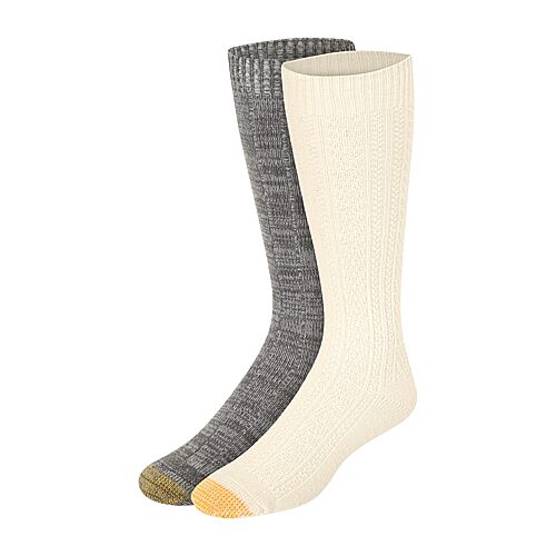 Gold Toe Womens 2 Pair Knee High Socks In White