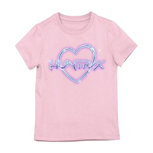 Little & Big Kid Girls Crew Neck Short Sleeve Regular Fit KPOP Demon Hunters Graphic T-Shirt, Xx-small (4-5), Pink