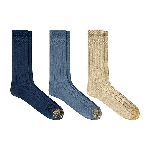 Gold Toe Womens 6 Pair Crew Socks In Blue