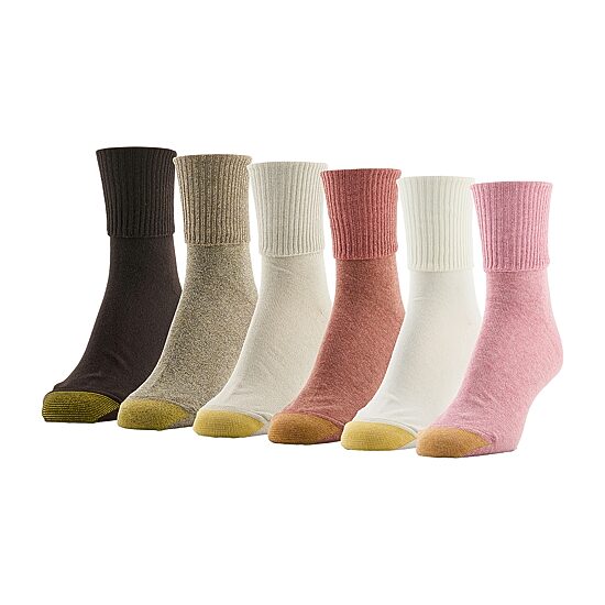 Gold Toe Womens 6 Pair Turncuff Socks