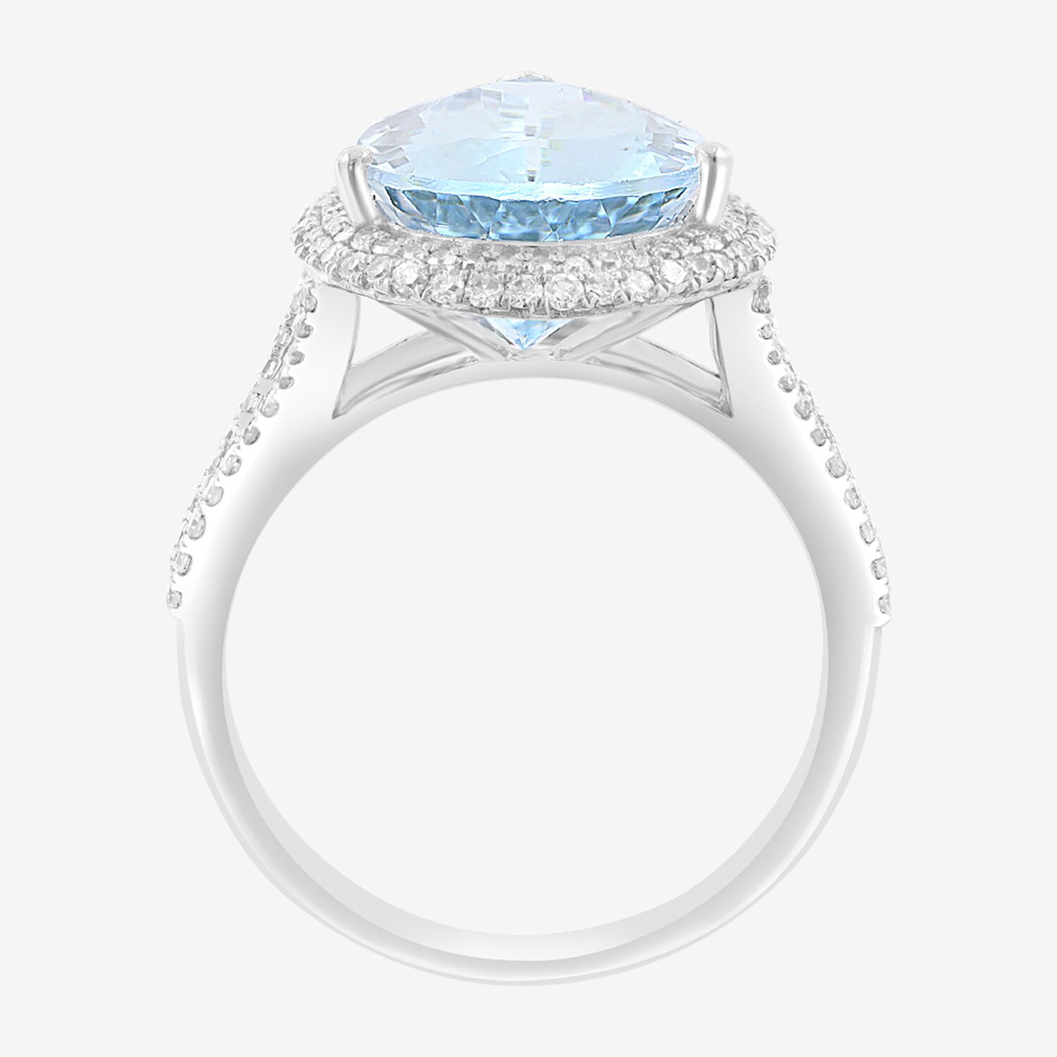 Effy Final Call Limited Quantities! Womens 1/2 CT. T.W. Genuine Blue Aquamarine 14K Gold Cocktail Ring