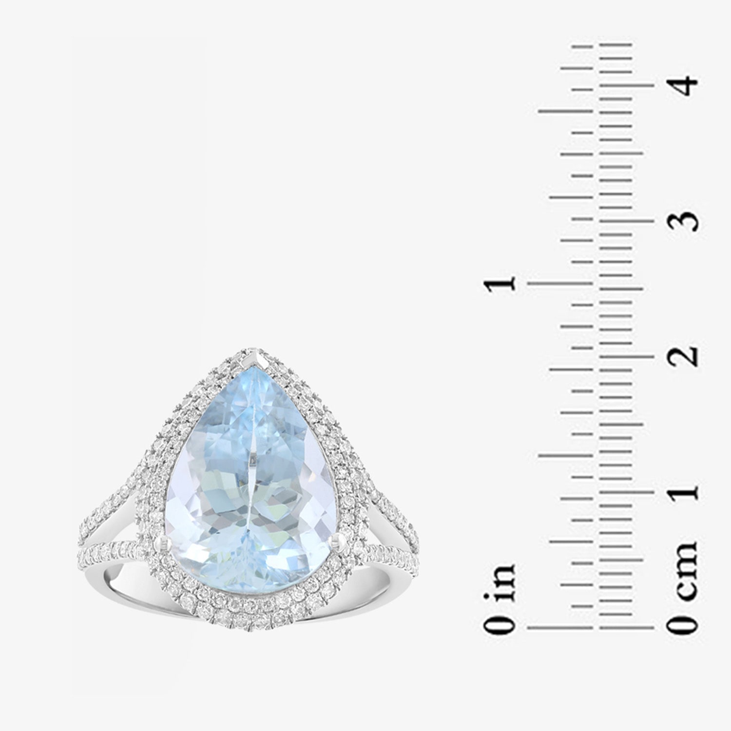 Effy Final Call Limited Quantities! Womens 1/2 CT. T.W. Genuine Blue Aquamarine 14K Gold Cocktail Ring