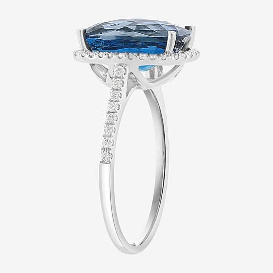 Effy Final Call Limited Quantities! Womens 1/4 CT. T.W. Genuine Blue Topaz 14K Gold Cocktail Ring