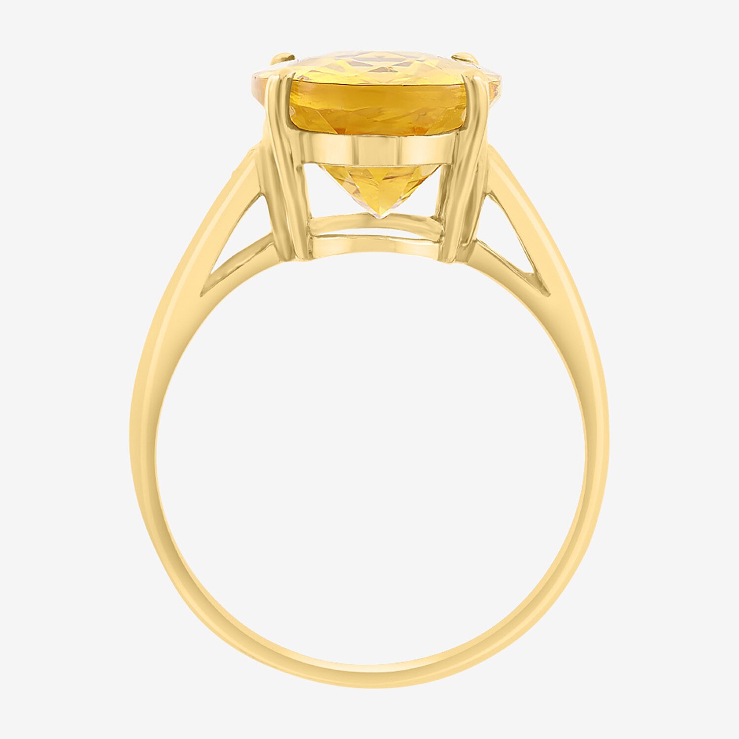 Effy Final Call Limited Quantities! Womens Diamond Accent Genuine Citrine 14K Gold Cocktail Ring