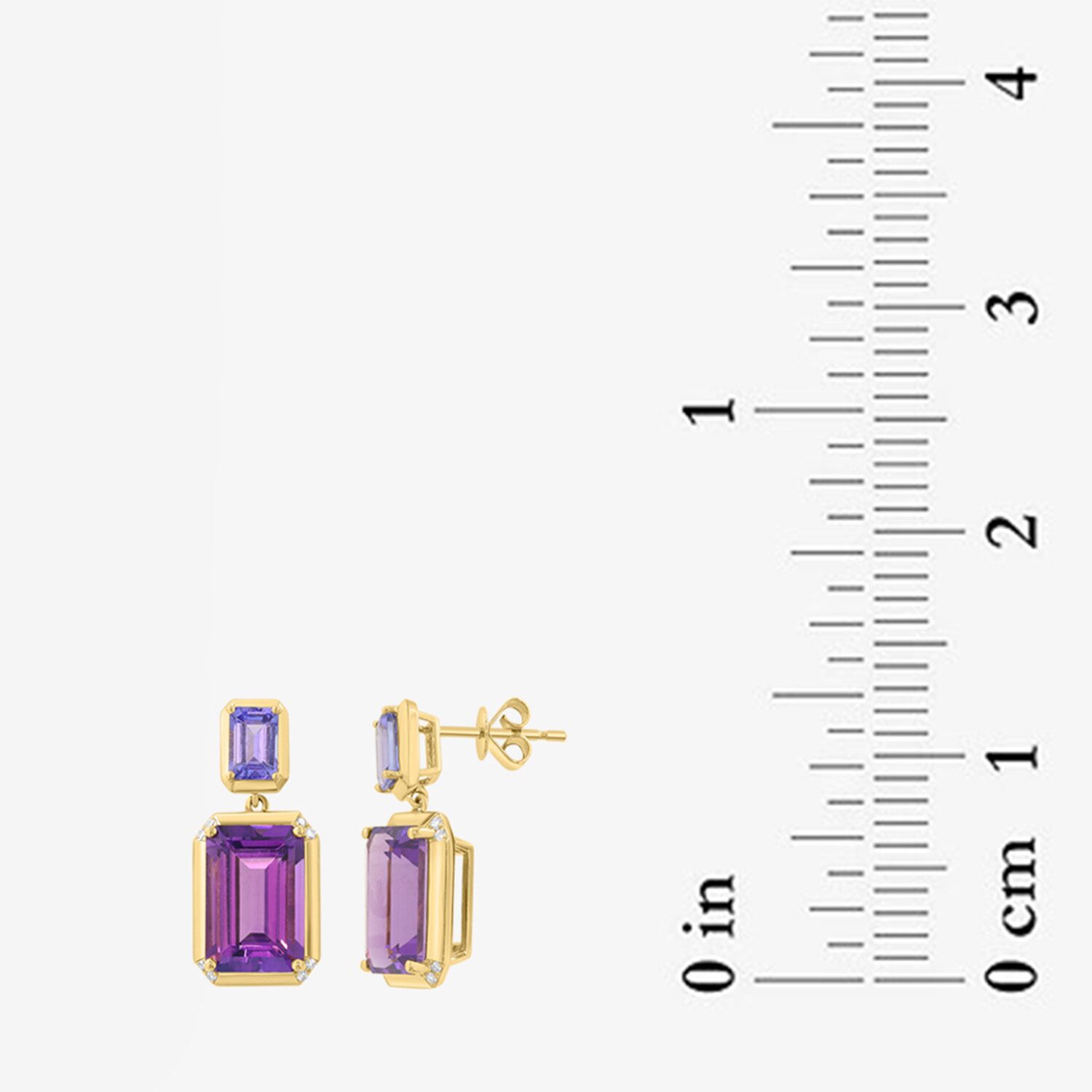 Effy Final Call Limited Quantities! Womens Diamond Accent Genuine Purple Amethyst 14K Gold Drop Earrings