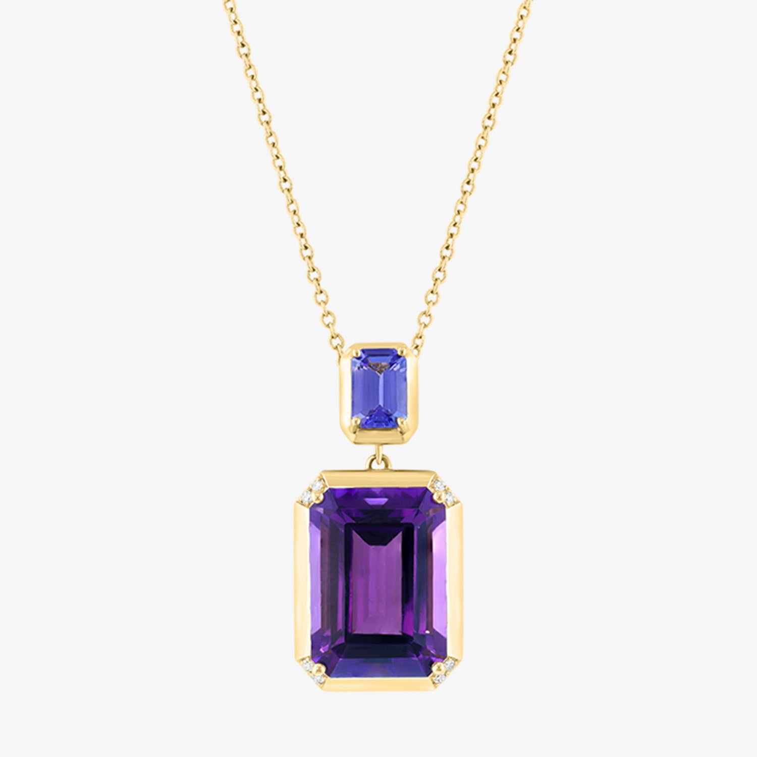 Effy Final Call Limited Quantities! Womens Diamond Accent Genuine Purple Amethyst 14K Gold 18 Inch Pendant Necklace