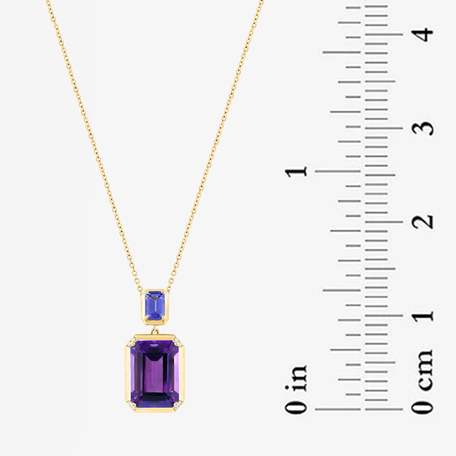 Effy Final Call Limited Quantities! Womens Diamond Accent Genuine Purple Amethyst 14K Gold 18 Inch Pendant Necklace
