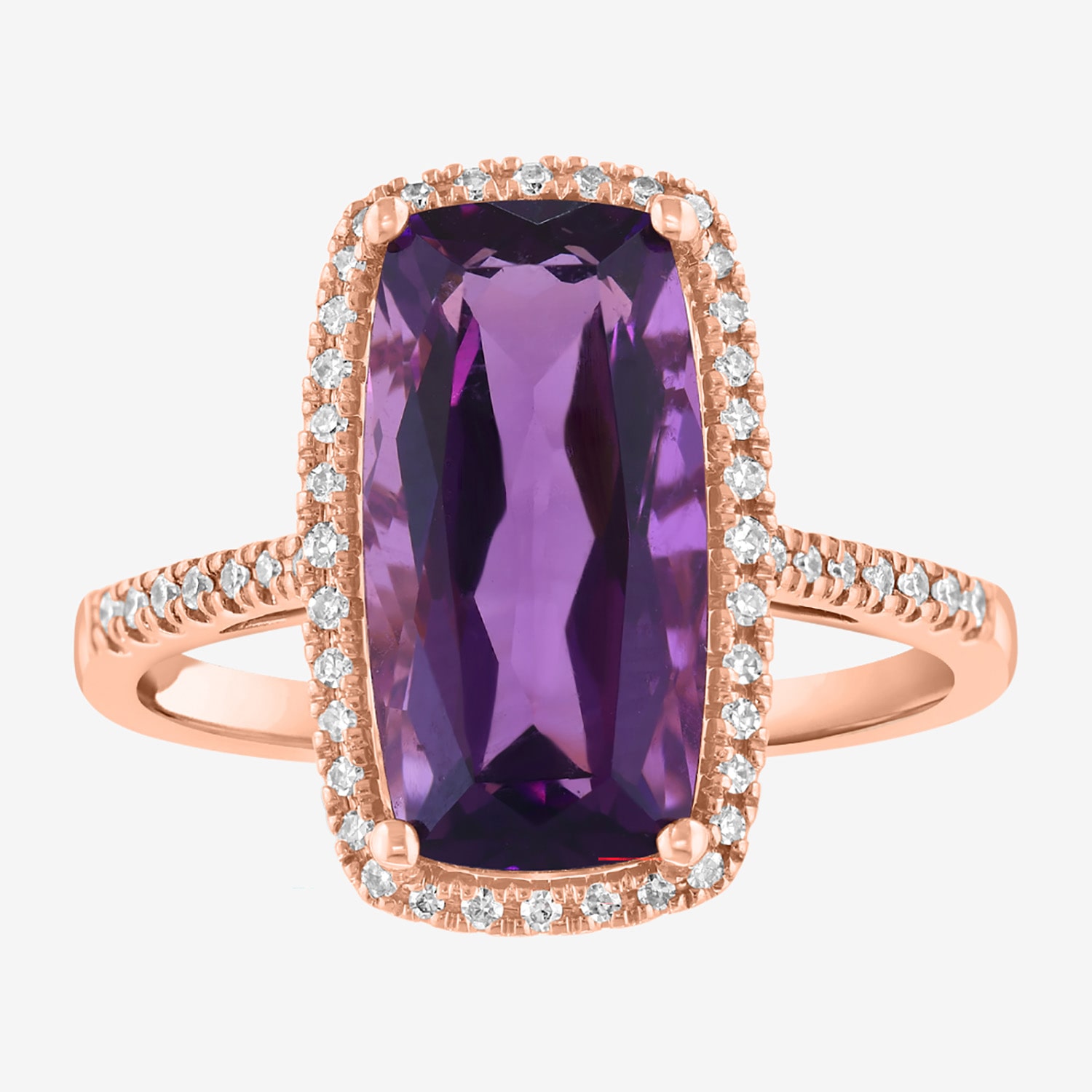 Effy Final Call Limited Quantities! Womens 1/6 CT. T.W. Genuine Purple Amethyst 14K Rose Gold Cocktail Ring