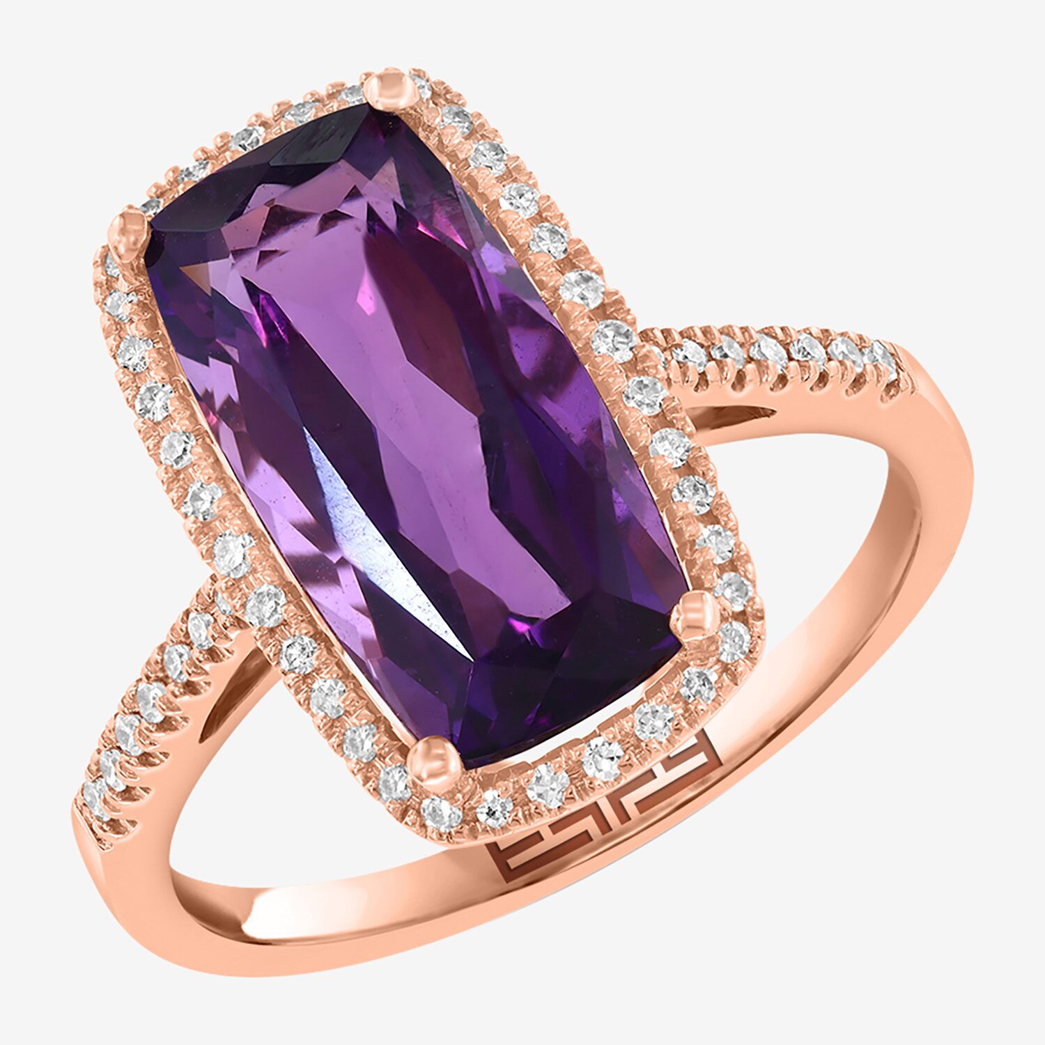Effy Final Call Limited Quantities! Womens 1/6 CT. T.W. Genuine Purple Amethyst 14K Rose Gold Cocktail Ring