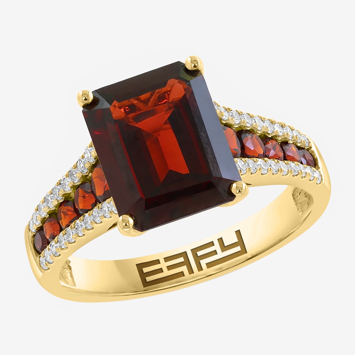 Effy Final Call Limited Quantities! Womens 1/5 CT. Genuine Red Garnet 14K Gold Cocktail Ring