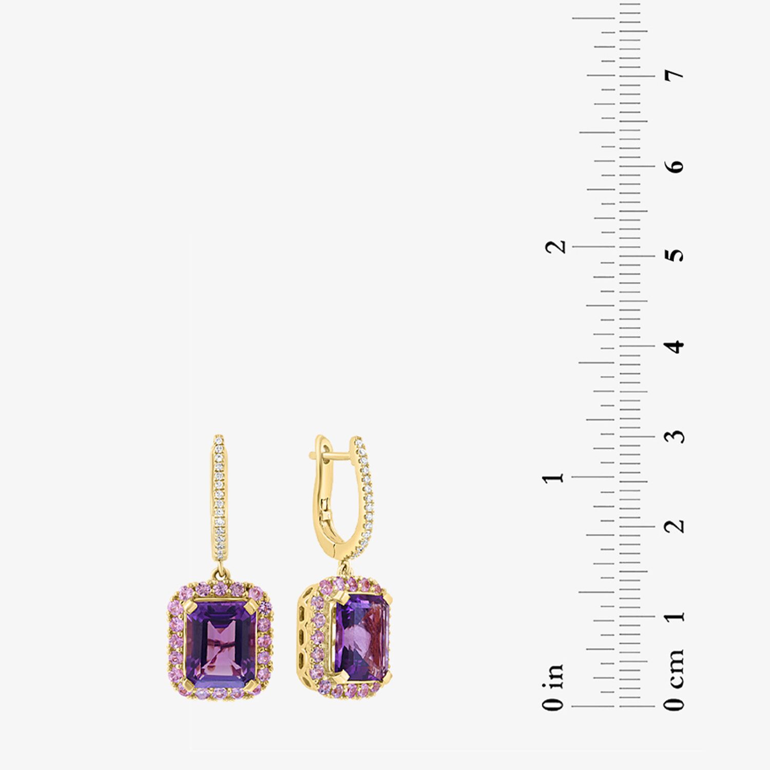 Effy Final Call Limited Quantities! Womens 1/8 CT. T.W. Genuine Purple Amethyst 14K Rose Gold Drop Earrings
