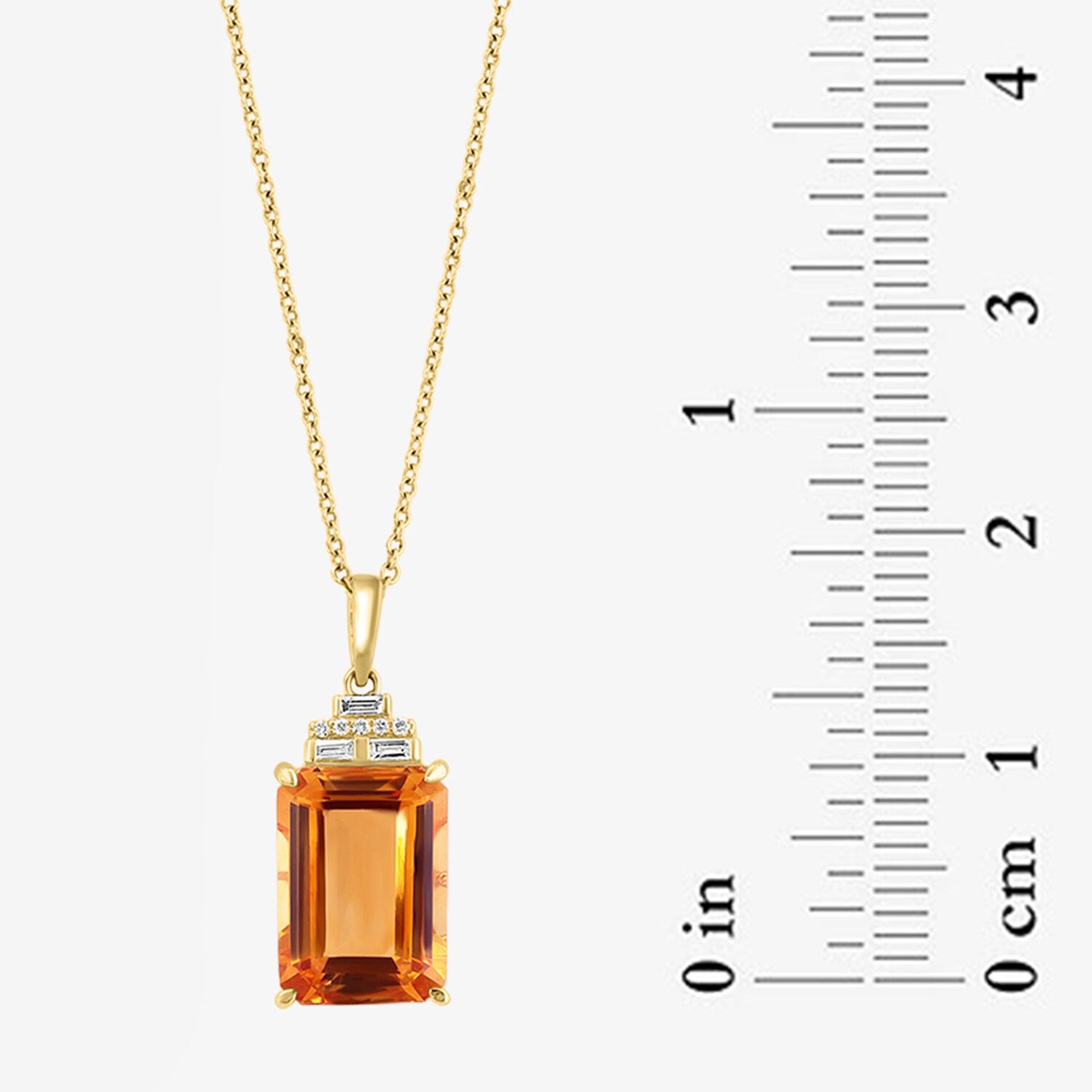 Effy Final Call Limited Quantities! Womens 1/10 CT. T.W. Genuine Yellow Citrine 14K Gold 18 Inch Pendant Necklace