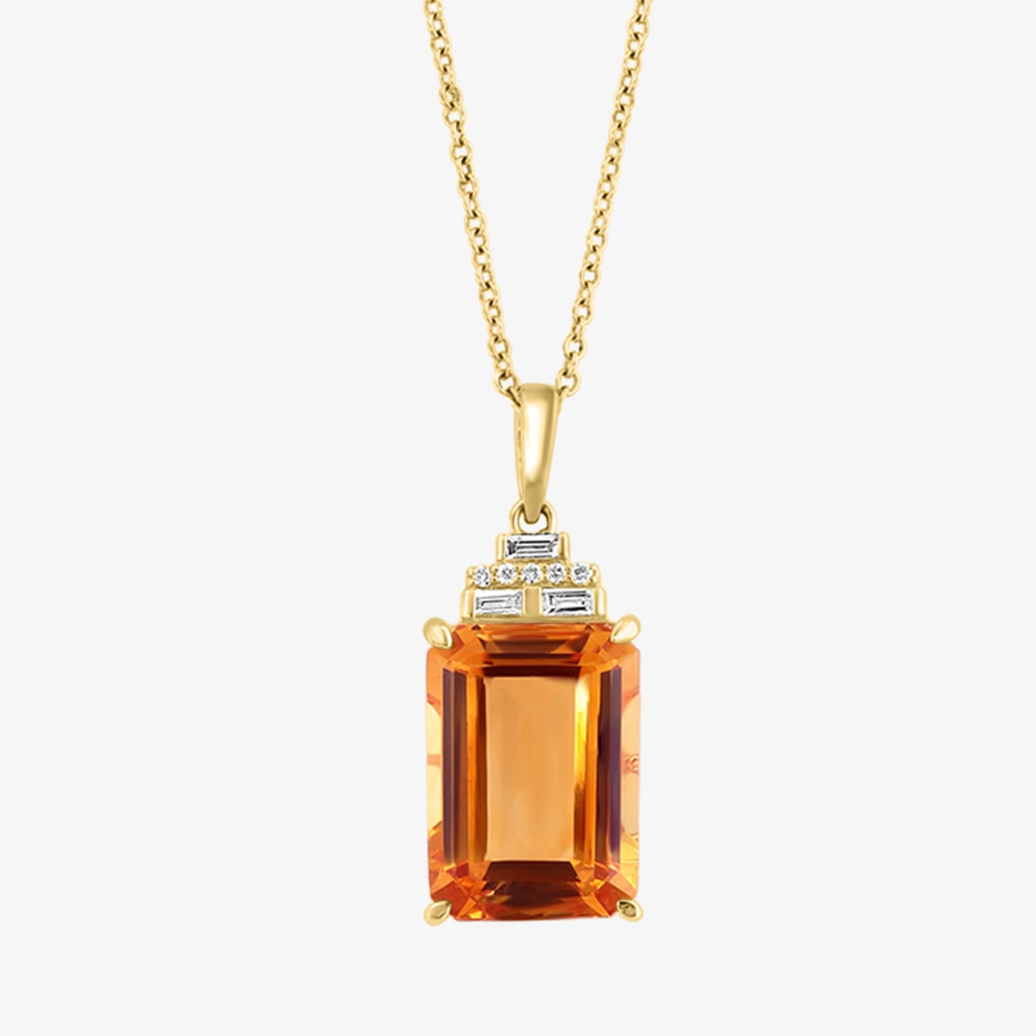 Effy Final Call Limited Quantities! Womens 1/10 CT. T.W. Genuine Yellow Citrine 14K Gold 18 Inch Pendant Necklace