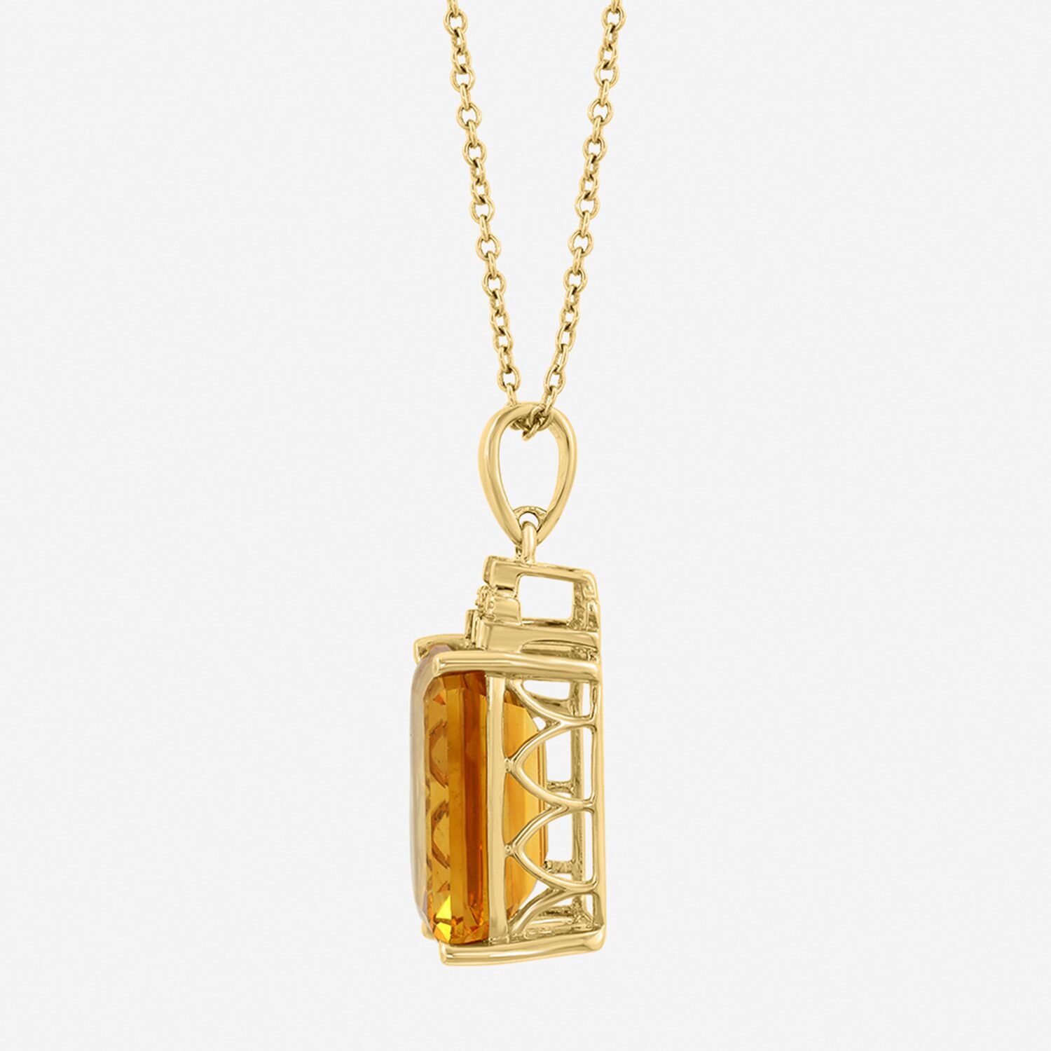Effy Final Call Limited Quantities! Womens 1/10 CT. T.W. Genuine Yellow Citrine 14K Gold 18 Inch Pendant Necklace