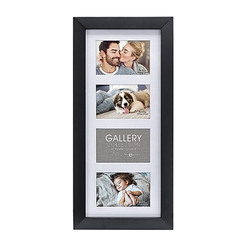 Malden 4-op. 4x6 Berkeley Black Matt 4-opening Collage Frame