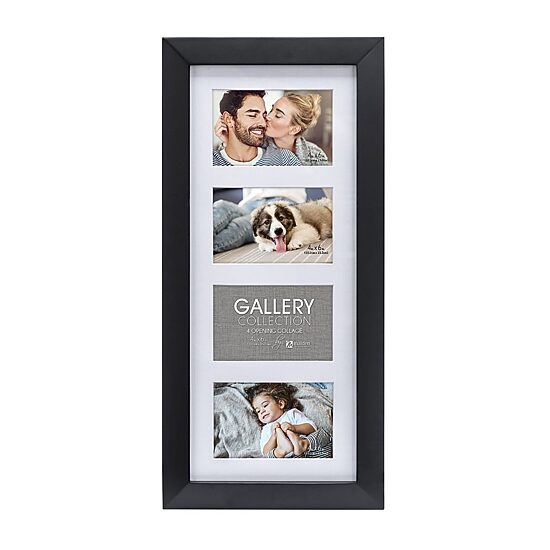 Malden 4-Op. 4x6 Berkeley Black Matt 4-Opening Collage Frame