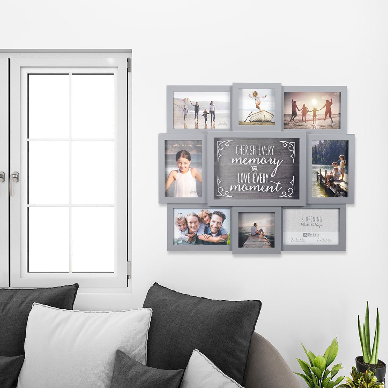 Malden 8-Op Cherish Every Memory 8-Opening Collage Frame