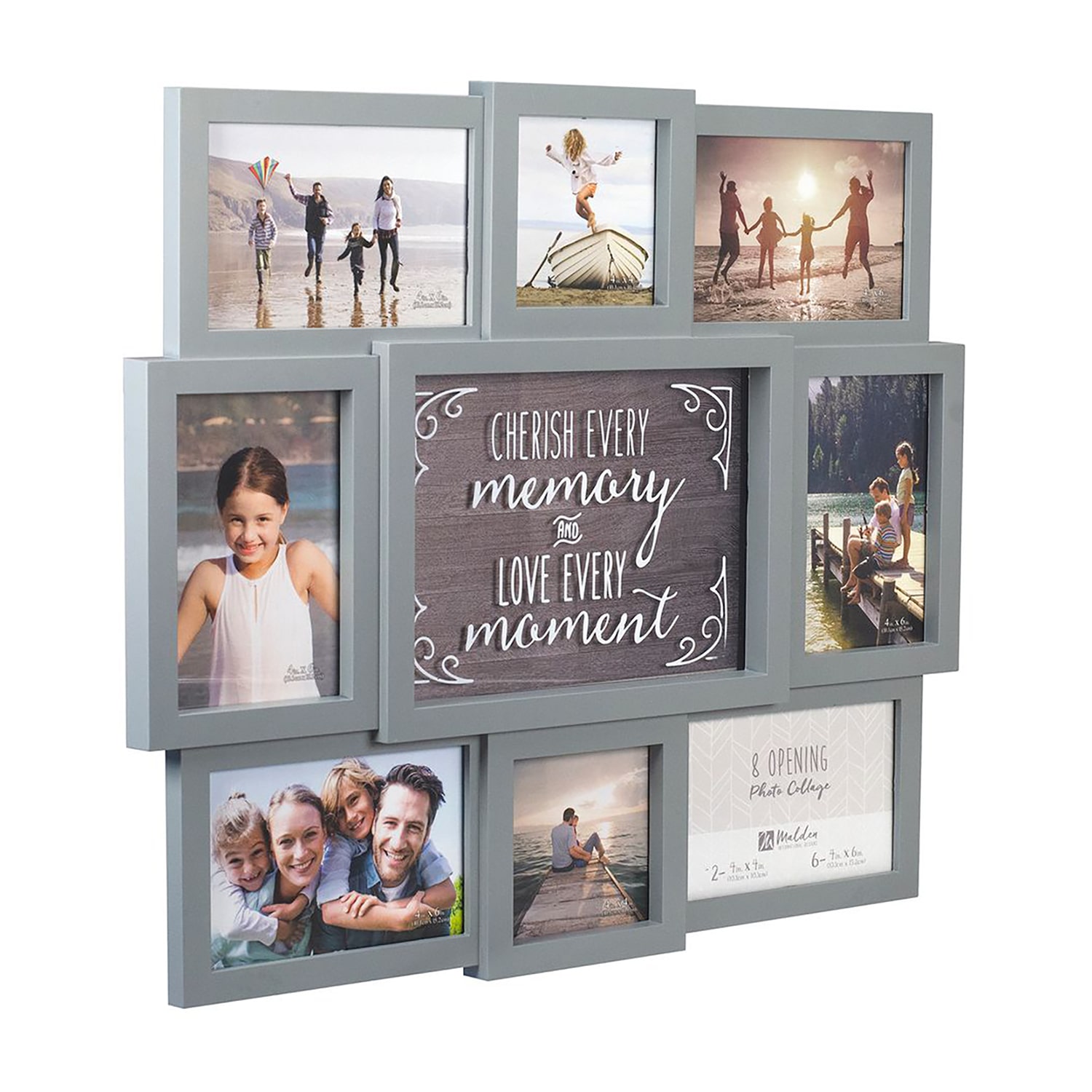 Malden 8-Op Cherish Every Memory 8-Opening Collage Frame
