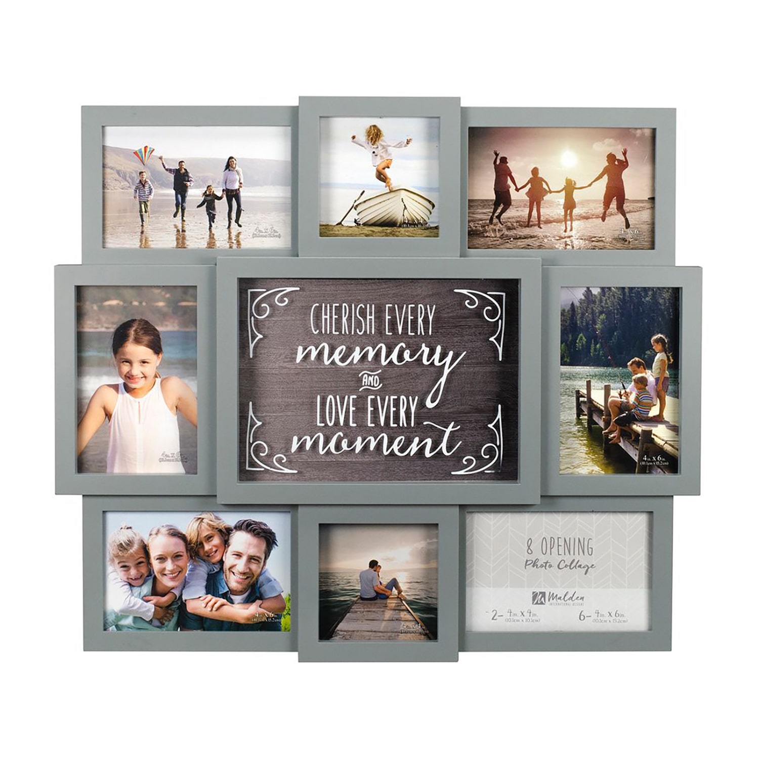 Malden 8-Op Cherish Every Memory 8-Opening Collage Frame