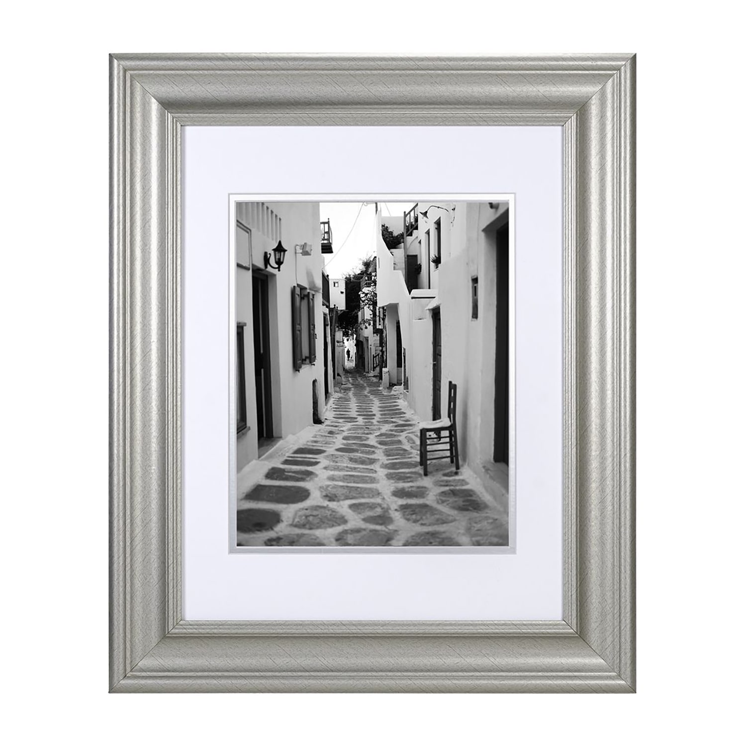 Malden 8x10/11x14 Silver Matted 1-Opening Wall Frame