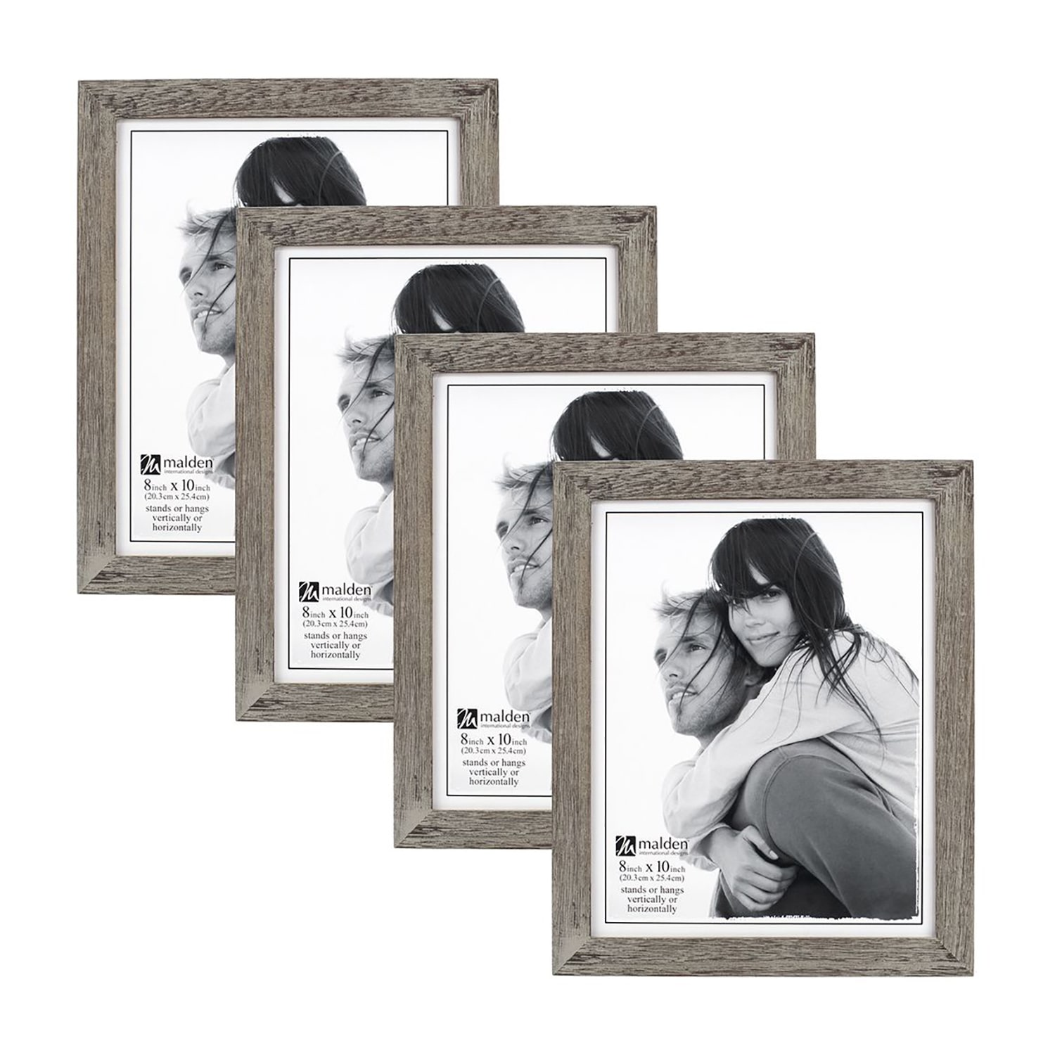 Malden 8x10 Gray Ridge Linear 4-pc. Picture Frame Set