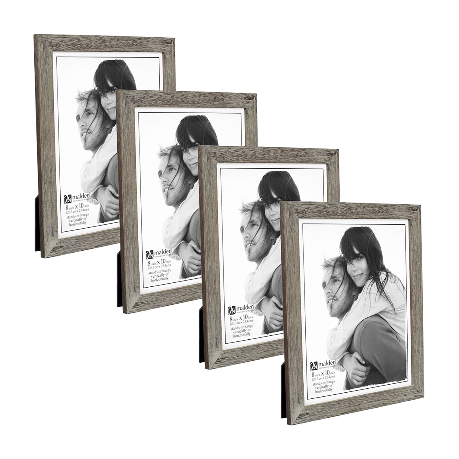 Malden 8x10 Gray Ridge Linear 4-pc. Picture Frame Set