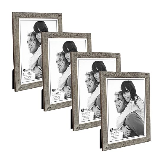 Malden 8x10 Gray Ridge Linear 4-pc. Picture Frame Set