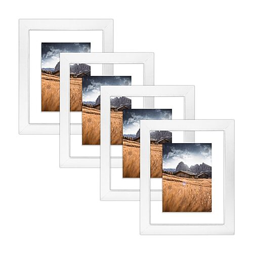 Malden 4 Pk 8x10 Gallery Float White 4-pc. Picture Frame Set