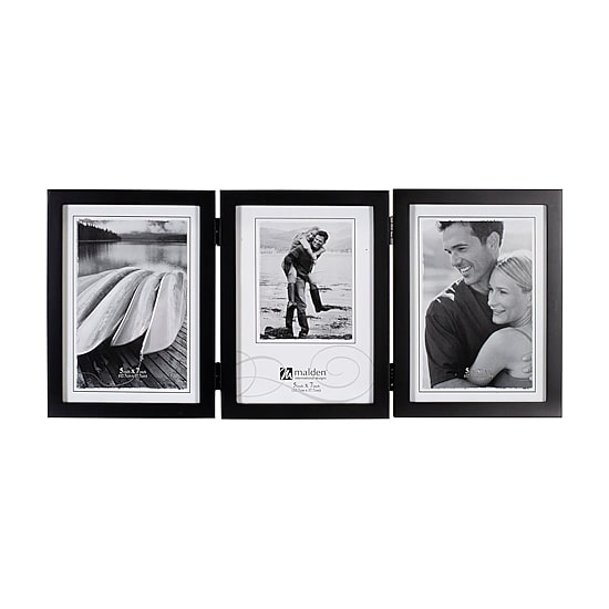 Malden 5x7 Triple Vert Black Concepts 3-Opening Tabletop Frame
