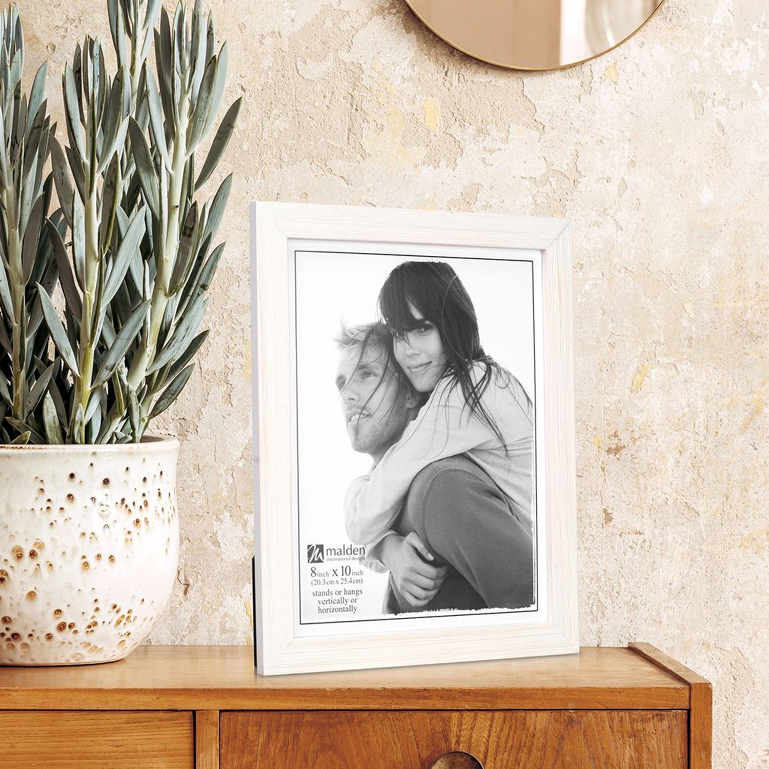 Malden 4 Pk. 8x10 Whitewash Linear 4-pc. Picture Frame Set