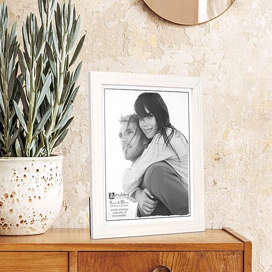 Malden 4 Pk. 8x10 Whitewash Linear 4-pc. Picture Frame Set