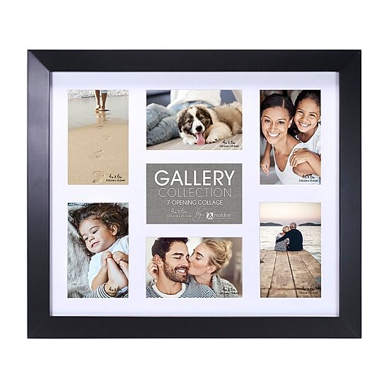 Malden 7-Op. Berkeley Matted Blk. 7-Opening Collage Frame