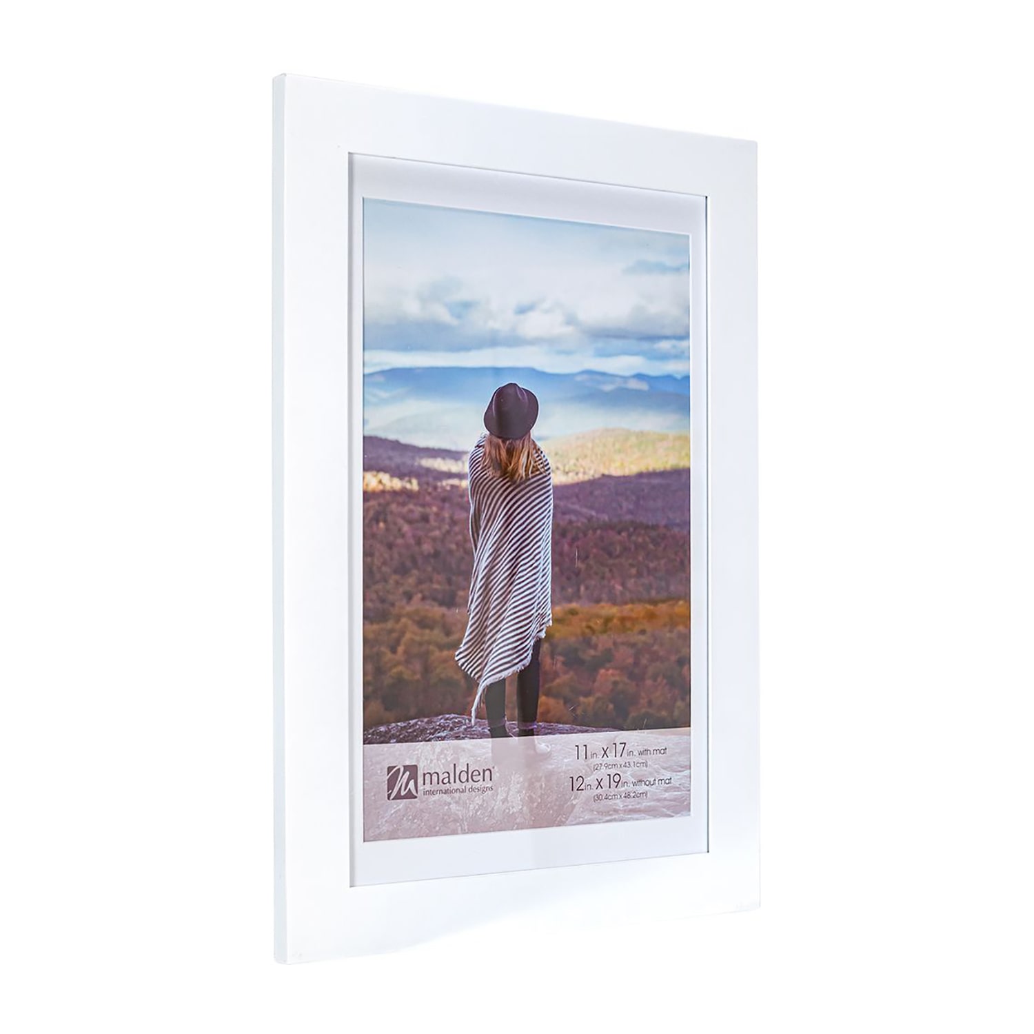 Malden 11x17/12x19 White Manhattan Dg 1-Opening Wall Frame