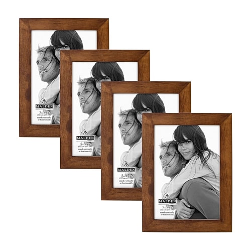 Malden 4 Pk. 5x7 Stone Walnut Linear 4-pc. Picture Frame Set In Brown