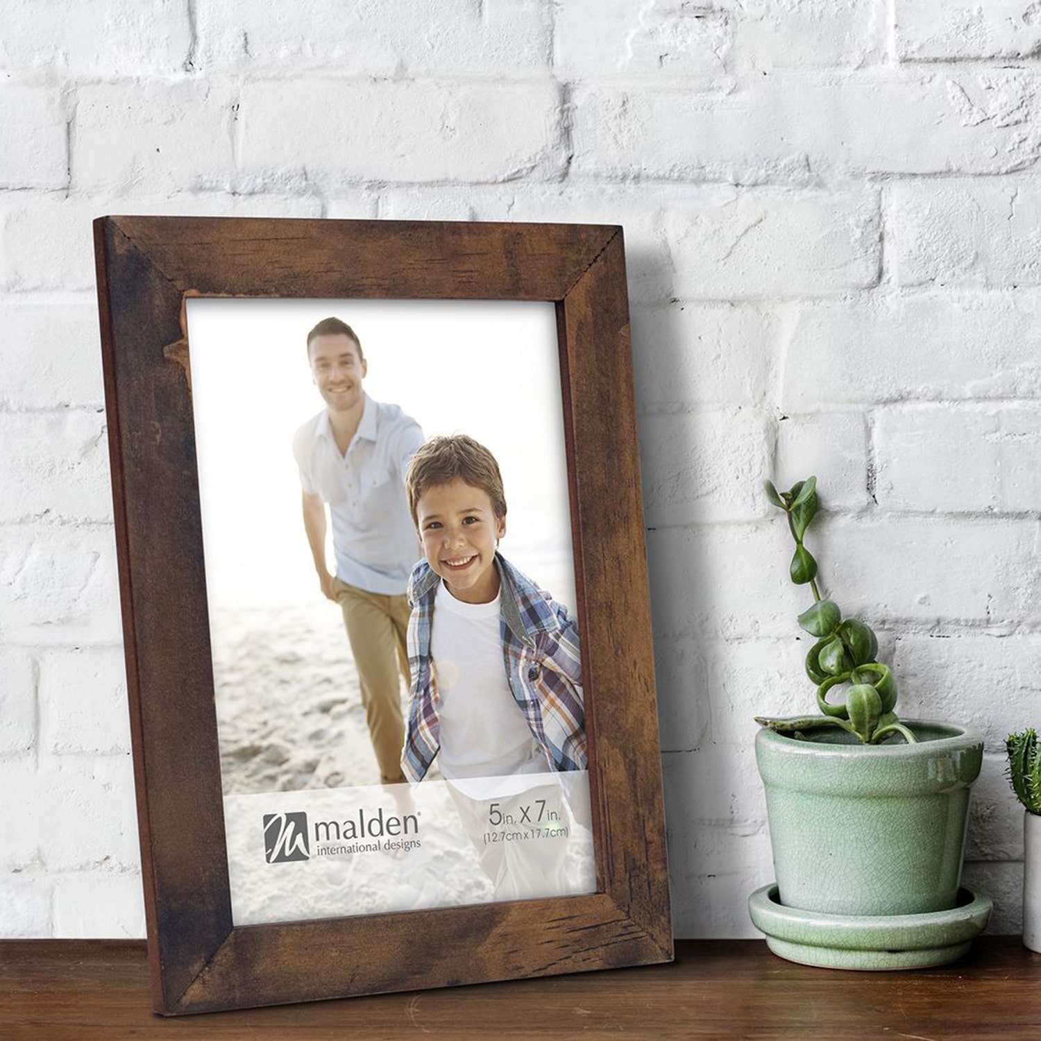 Malden 4 Pk. 5x7 Stone Walnut Linear 4-pc. Picture Frame Set