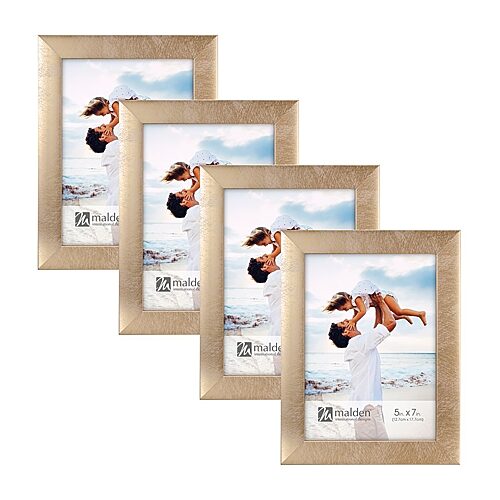 Malden 4 Pk 5x7 Gold Linear 4-pc. Picture Frame Set In Yellow