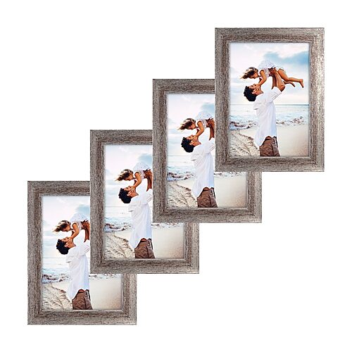 Malden 4 Pack 5x7 Champagne Linear 4-pc. Picture Frame Set In Beige