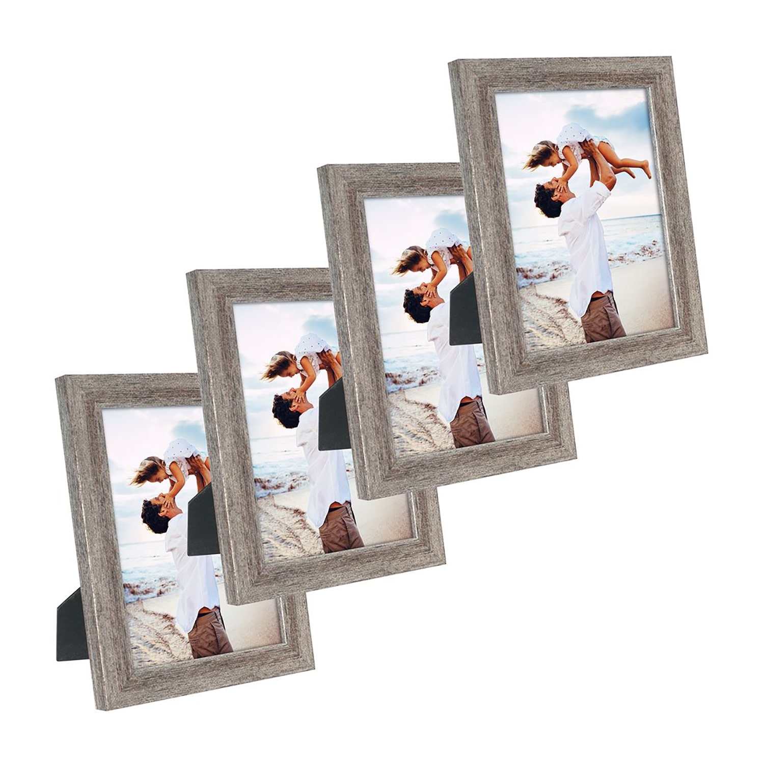 Malden 4 Pack 5x7 Champagne Linear 4-pc. Picture Frame Set