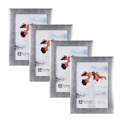 Malden 4 Pk 5x7 Silver Linear 4-pc. Picture Frame Set