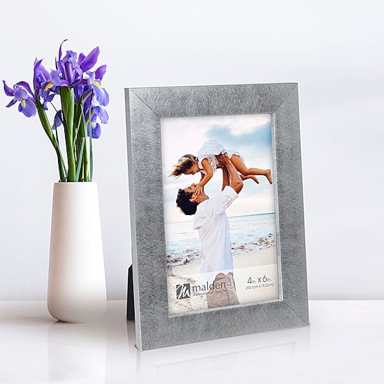 Malden 4x6 Silver Linear 4-pc. Picture Frame Set
