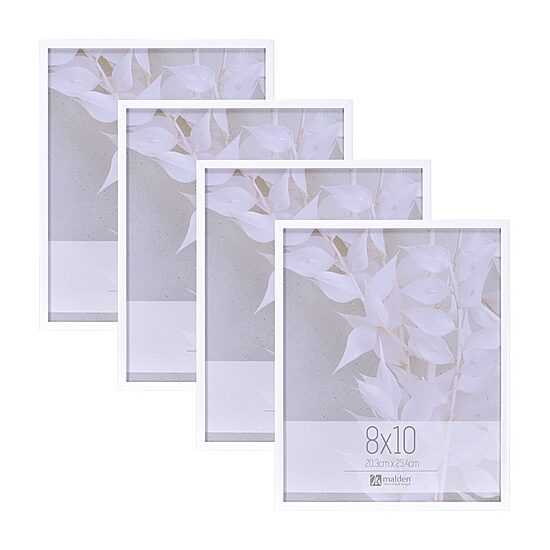 Malden Tt 8x10 White 4-pc. Picture Frame Set