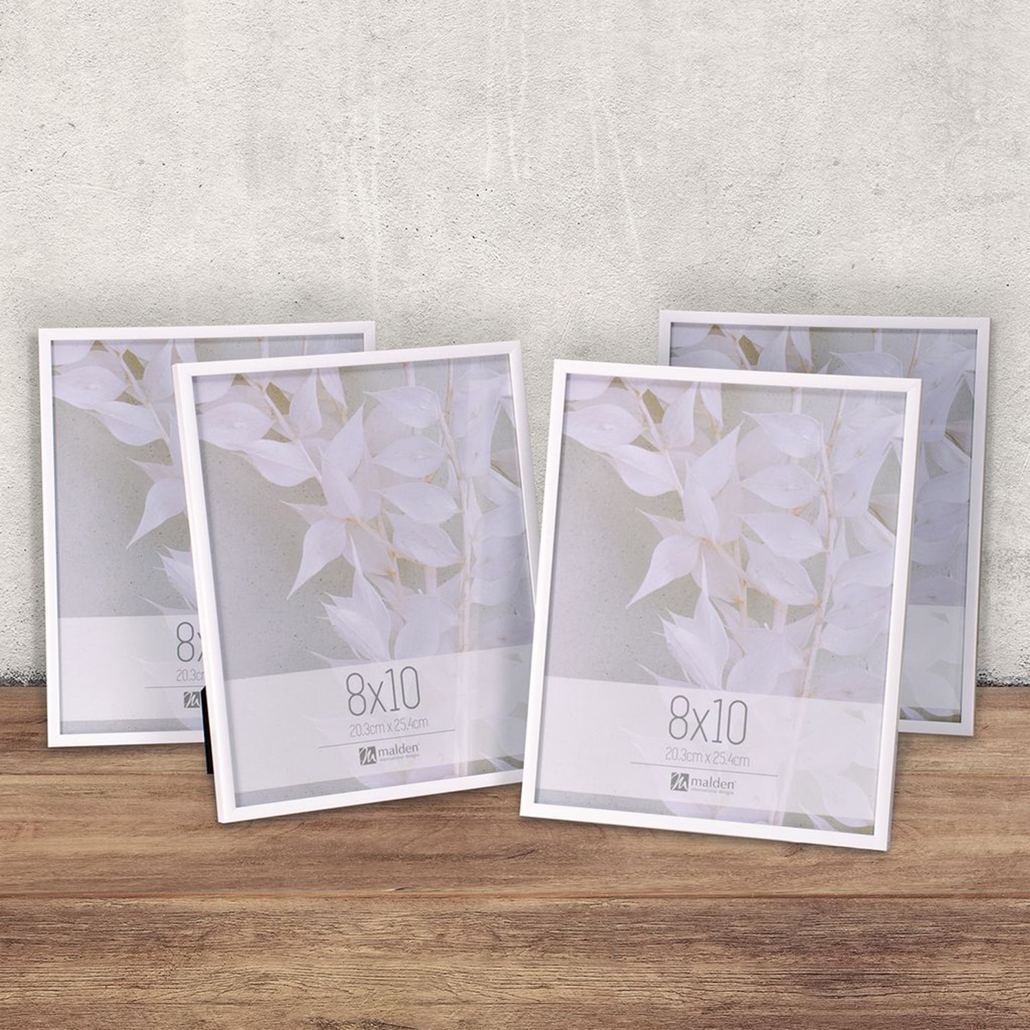 Malden Tt 8x10 White 4-pc. Picture Frame Set