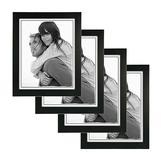 Malden 8x10 Black Linear 4-pc. Picture Frame Set